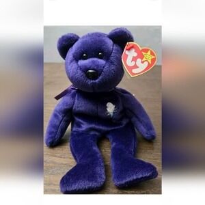 Princess Diana Rare Beanie Baby Tag Errors Purple Bear